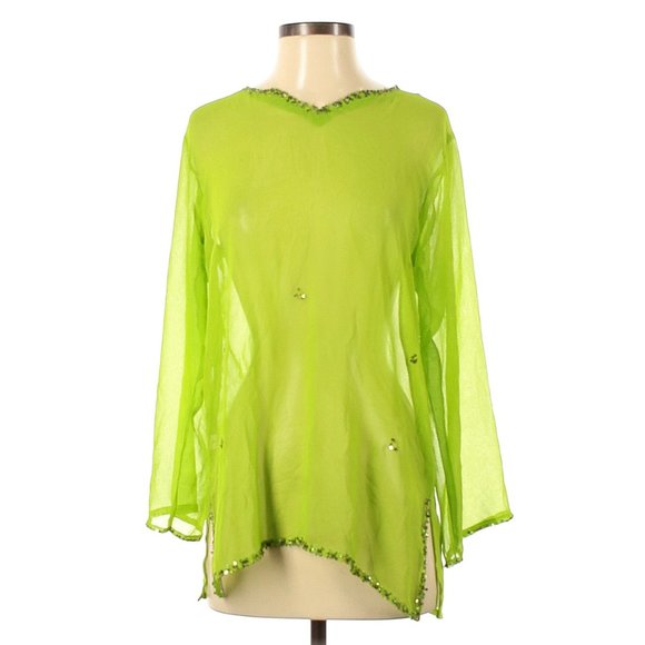 Bijoux Terner Lime Green Swim Coverup - Picture 1 of 6